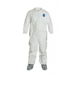 Includes 25 coveralls. White Medium DuPont Tyvek Coveralls 